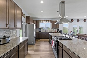 Huge Kitchen with Gas Stove top. Perfect for Multi Chef use