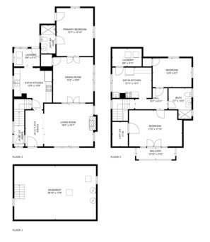 Floor Layout of our two-story home. 