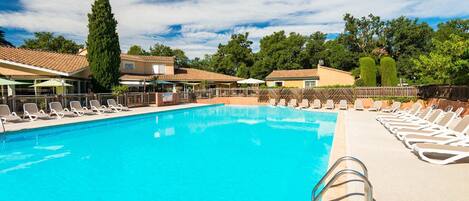 Get some sun in the outdoor pool.