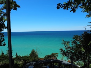 EXTERIOR:  Another view of Lake Michigan from the deck.