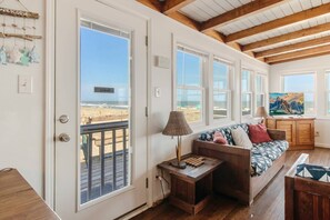 Entrance to the home goes right into the living room