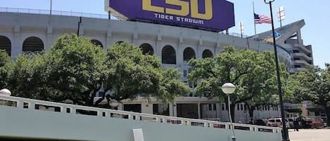 Just minutes up the road. We're on the same street as Tiger Stadium downtown.