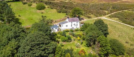 Aerial view of Gors-lwyd Cottage