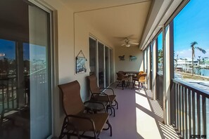 Beautiful Lanai with Dining Area and Water View