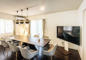 First floor living and dining area