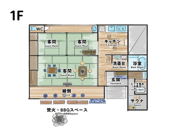 1F floor map