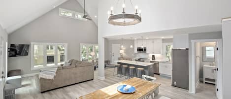Open Concept Kitchen, Living, and Dining Rooms