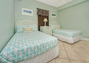2nd bedroom with 2 full size beds.