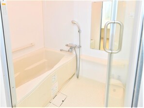 Large separate bathroom with washing area