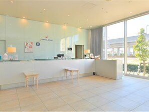 Front lobby with natural light and a sense of openness