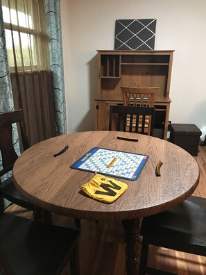 Game room table for family fun!