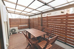 Outdoor party on the open terrace