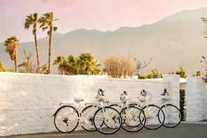 Bikes are provided for your use!