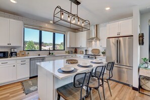 Kitchen With Bar Seating For 3 People