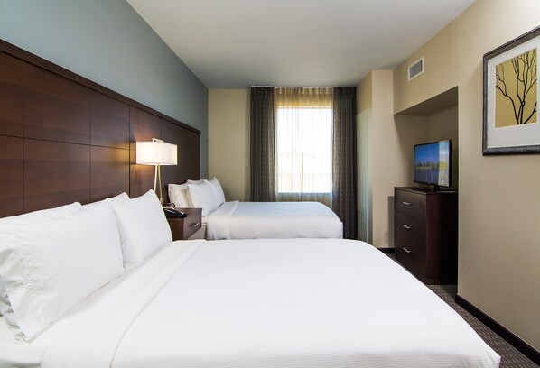 Drift to sleep in a comfortable bed after a wonderful day outside.