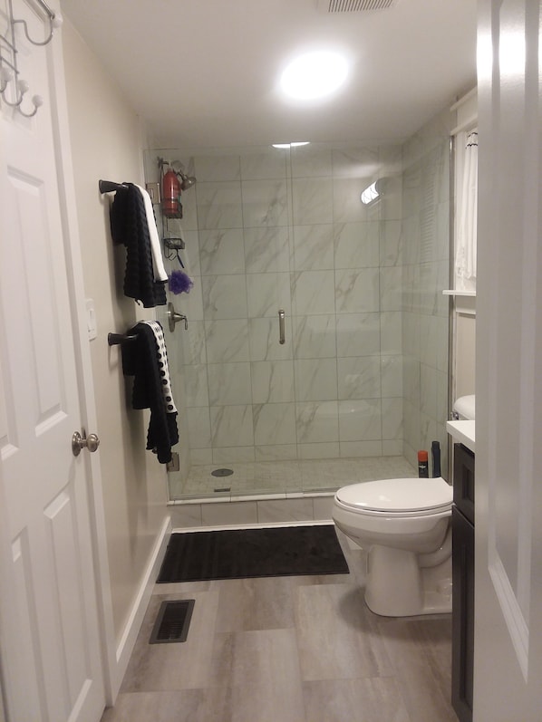 Master bathroom and main bathroom