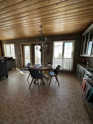 Dining area - looking out over the lake