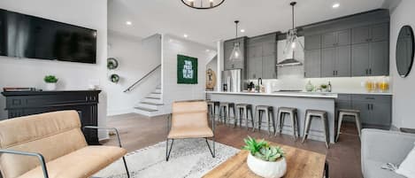 Living Room and Kitchen Area