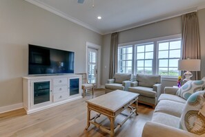 Relax and unwind in the cozy living room.