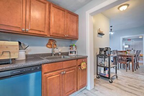 Kitchen | 1,200 Sq Ft | Pet Friendly w/ Fee | 1st-Story Apartment