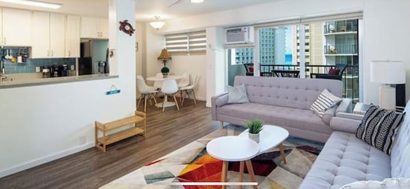 Living room has two sofa-beds & lanai 1 can see partial ocean view!