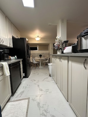 Kitchen with the dining table