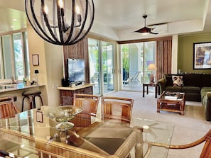 Spacious living and dining