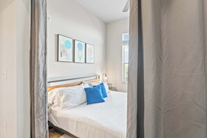 Bedroom 2 (Curtains only for privacy, no door)