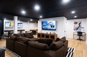 Cloud sofa and a 65 inches TV