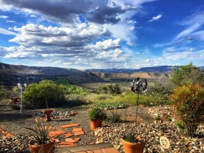 Back Patio Views of the Red Rocks, Verde River and Sycamore Canyon