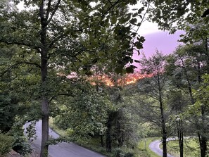 You may even catch a breathtaking Appalachian sunset from the front deck!