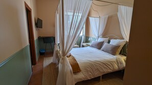 Drift to sleep in a comfortable bed after a wonderful day outside.