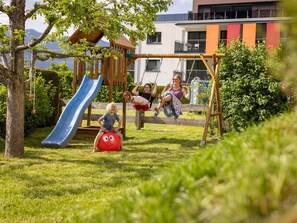 Plant, Building, Window, Grass, Tree, Chute, Leisure, Recreation, Playground Slide, City