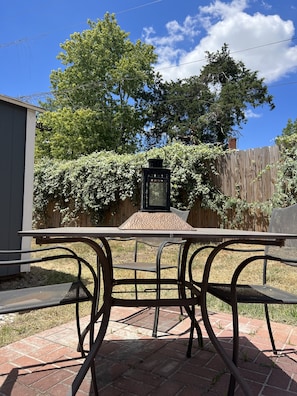 Relax on the back patio.
