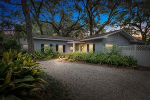 Exterior of home at night