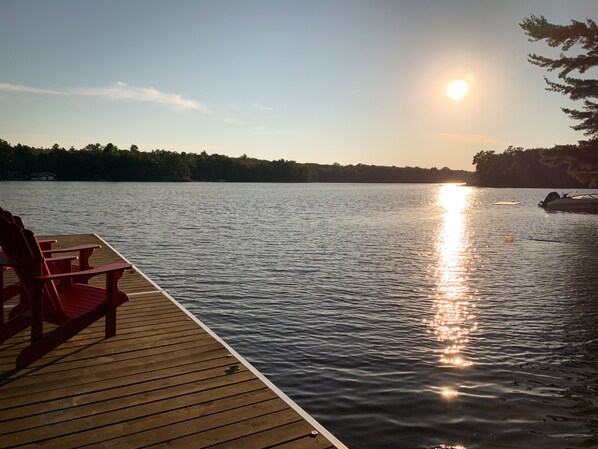 Spend your evenings taking in the sunset from the dock's south-west exposure