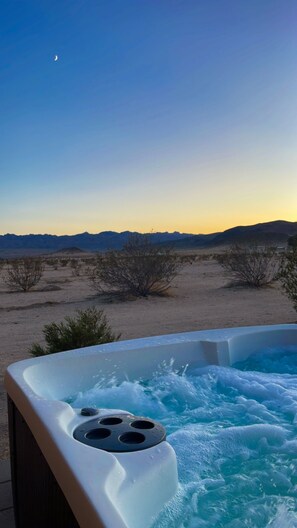 Soak and enjoy the views in the hot tub