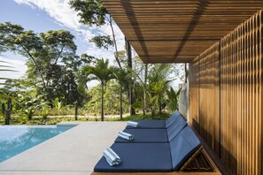 Pool lounge area