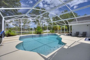 Crystal clear private swimming pool