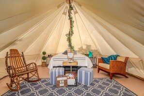 Interior of Glamp Tent