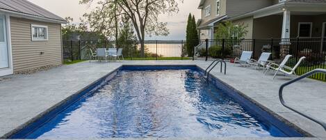 POOL OVERLOOKING LAKE