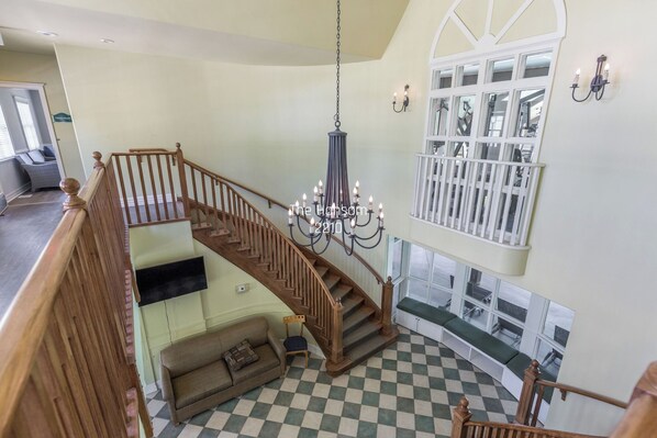Charming Recreation Centre interior with gym access upstairs.








