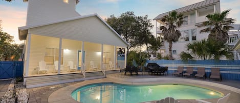 Flirty Flamingo - Pet-Friendly Vacation Rental House Near Beach with Game Room, Private Pool, & Carriage House in Crystal Beach, Florida  - Five Star Properties Destin/30A