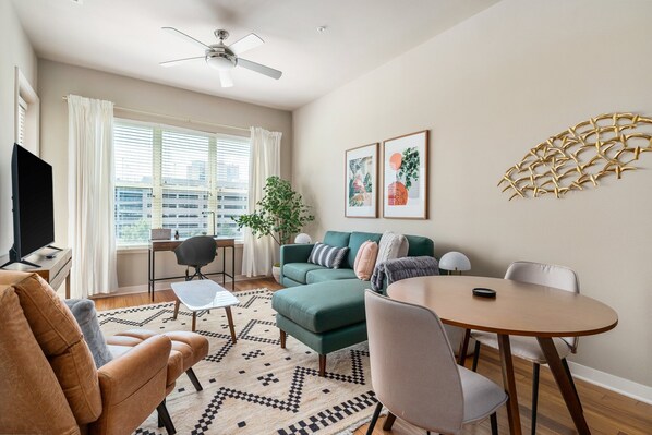 Indulge in the comfort and style of this contemporary living space.
