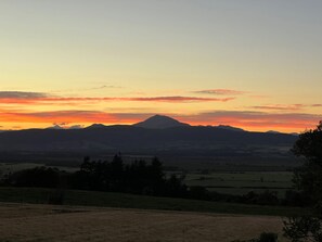 Cosy up on the deck to watch the sunsets behind Ben Ledi