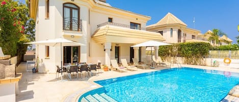 Beautiful villa with private pool, jacuzzi, terrace, and garden with sea views