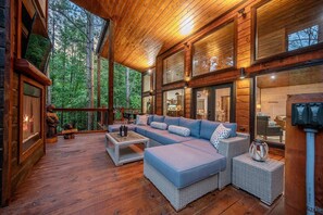 Large Deck Overlooking Woods