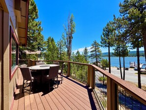 Spectacular lake view from the front deck looking east.