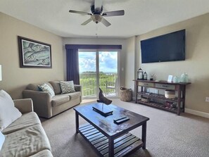 Living room with smart TV