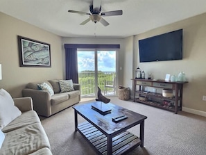 Living room with smart TV